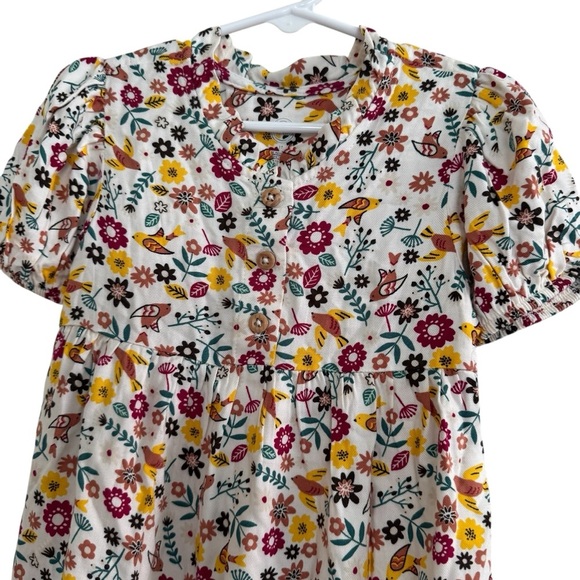 Wonder Nation Floral Dress Short Sleeve Toddler Girls 3T NWT - Picture 2 of 8